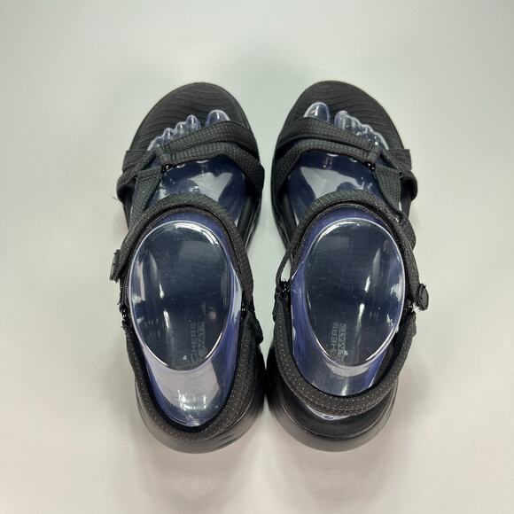 Skechers On The Go 600 Brilliancy Black Hook & Loop Sandals 15316 Women's Size 8 - Picture 6 of 10